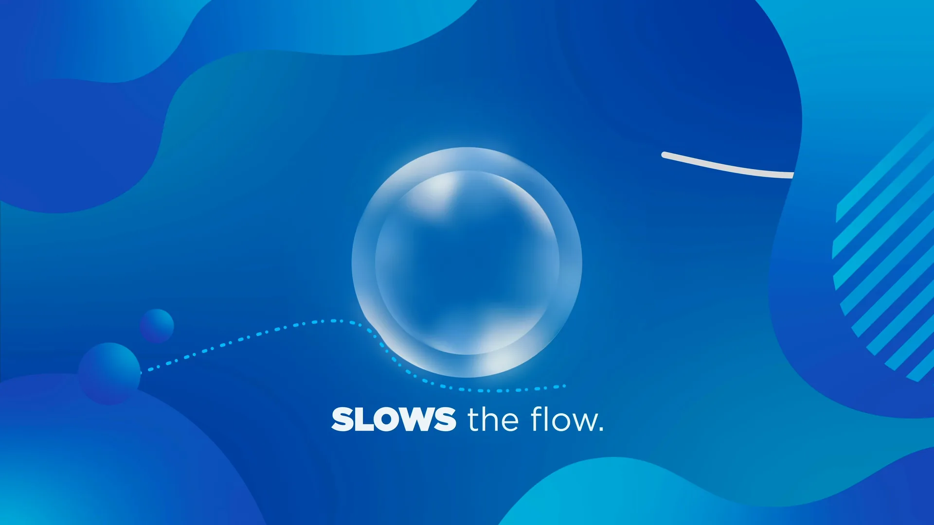 A single cell on blue: slows the flow