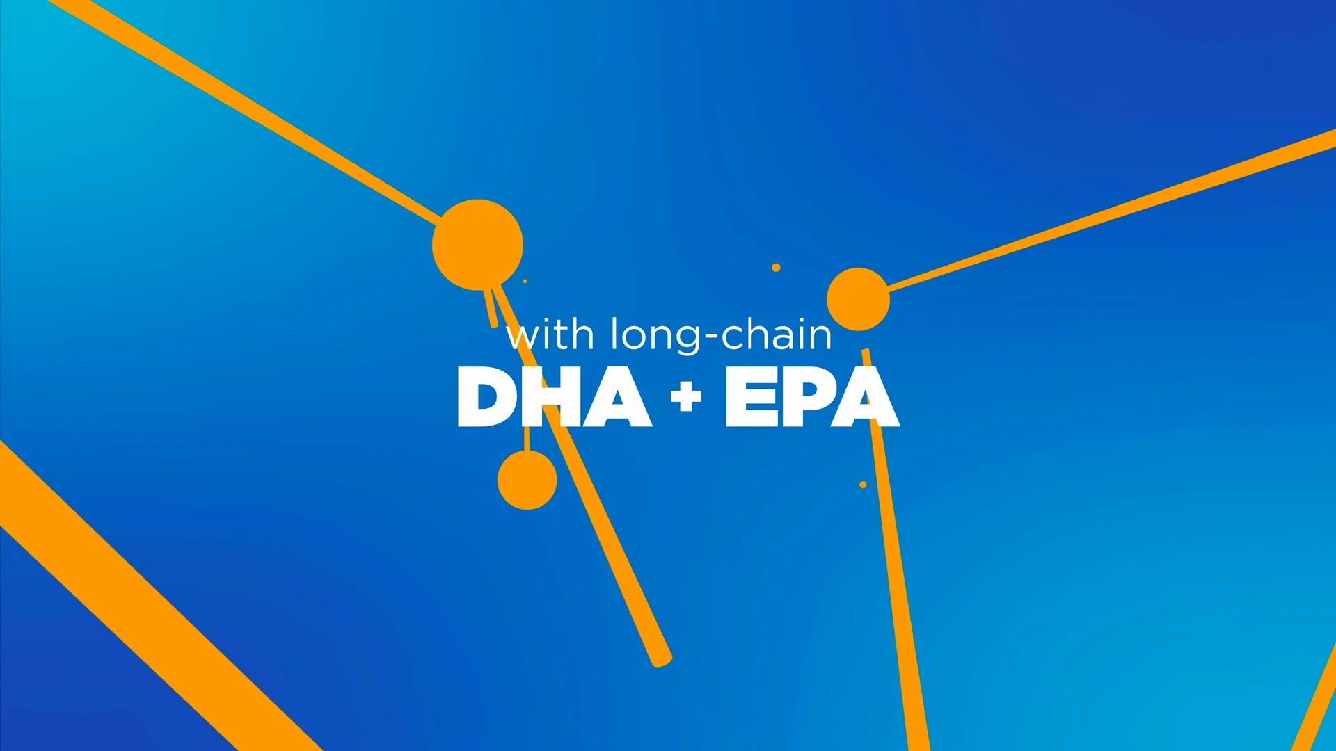 With long-chain DHA + EPA, linked orange nodes