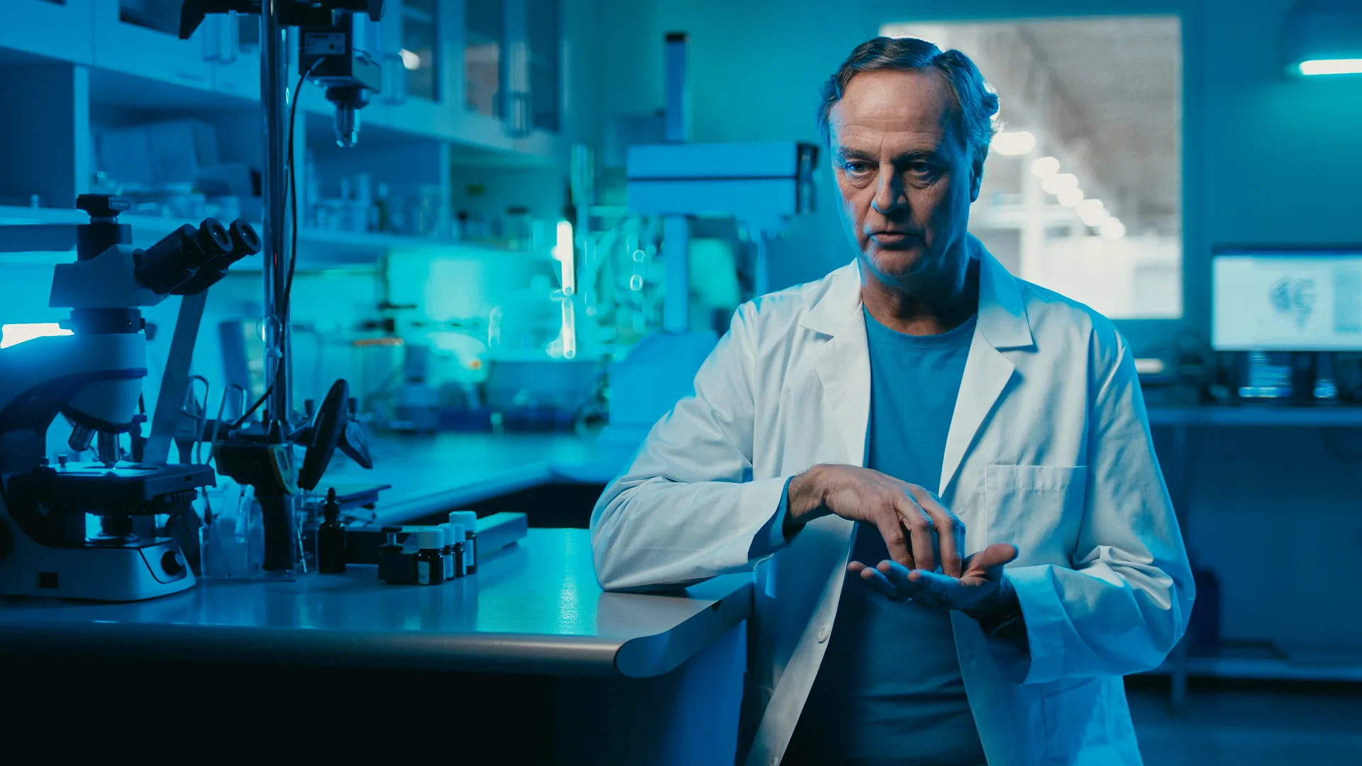Scientist standing in the lab