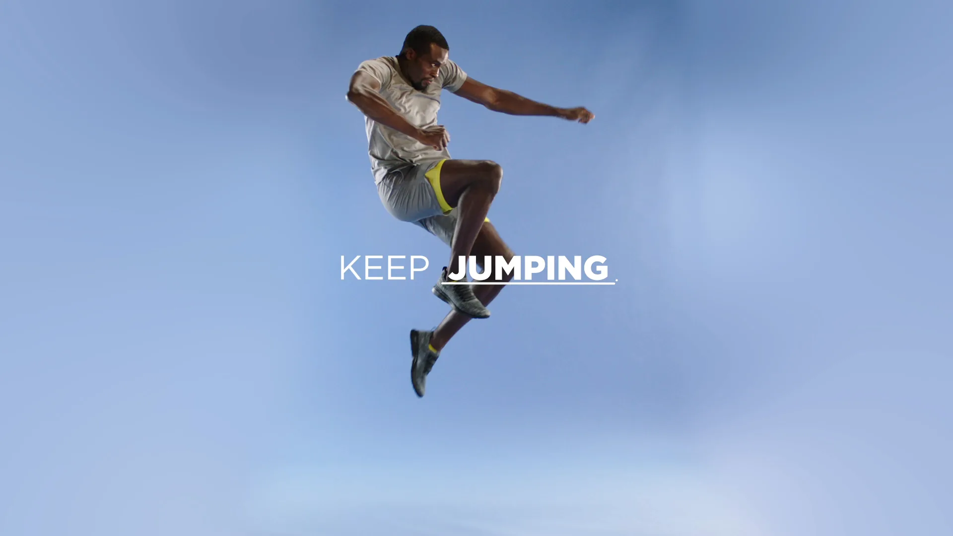 Man skipping rope: Keep jumping